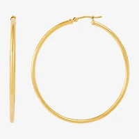 Womens 14K Gold 50mm Hoop Earrings