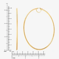 Womens 14K Gold 80mm Hoop Earrings