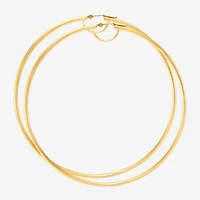 Womens 14K Gold 80mm Hoop Earrings