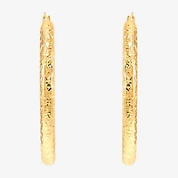 Womens 14K Gold 40mm Hoop Earrings