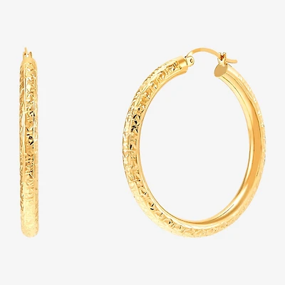 Womens 14K Gold 40mm Hoop Earrings