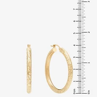 Womens 14K Gold 40mm Hoop Earrings