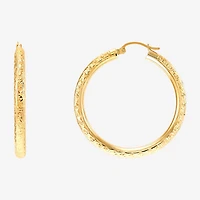 Womens 14K Gold 40mm Hoop Earrings