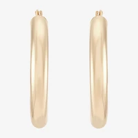 Womens 14K Gold 40mm Hoop Earrings