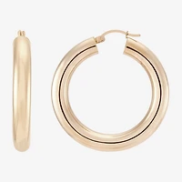 Womens 14K Gold 40mm Hoop Earrings