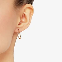 Womens 10K Gold 17.3mm Hoop Earrings