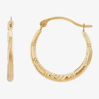 Womens 10K Gold 17.3mm Hoop Earrings
