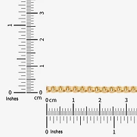 Womens 14K Gold 10 Inch Hollow Link Ankle Bracelet