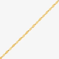 Womens 14K Gold 10 Inch Solid Fashion Ankle Bracelet