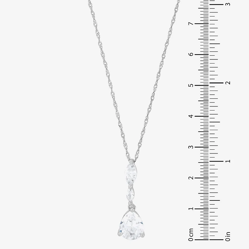Womens White Cubic Zirconia Sterling Silver 2-pc. Jewelry Set