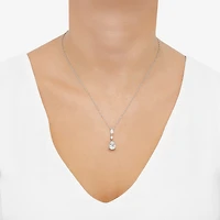 Womens White Cubic Zirconia Sterling Silver 2-pc. Jewelry Set