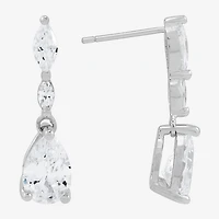 Womens White Cubic Zirconia Sterling Silver 2-pc. Jewelry Set