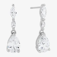 Womens White Cubic Zirconia Sterling Silver 2-pc. Jewelry Set