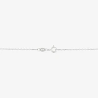 Cross Womens White Cubic Zirconia Sterling Silver Cross 18 Inch Pendant Necklace