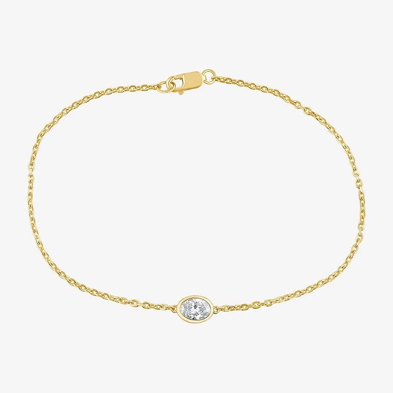 G / Si1-Si2) Womens Sterling Silver 7.25 Inch Solid Cable Chain Bracelet