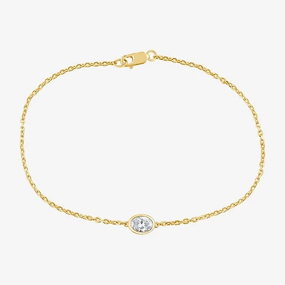 G / Si1-Si2) Womens Sterling Silver 7.25 Inch Solid Cable Chain Bracelet