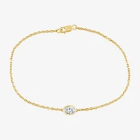 G / Si1-Si2) Womens Sterling Silver 7.25 Inch Solid Cable Chain Bracelet
