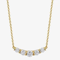 (G-H / Si2) Womens 1 1/10 CT. T.W.  Lab Grown White Diamond 14K Gold Over Silver 18 Inch Pendant Necklace