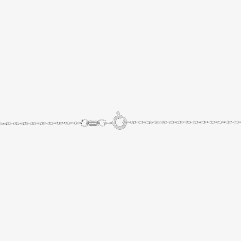 Womens Multi Color Crystal Sterling Silver Heart 18 Inch Pendant Necklace