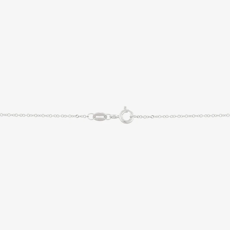 Womens Multi Color Crystal Sterling Silver Round 18 Inch Pendant Necklace