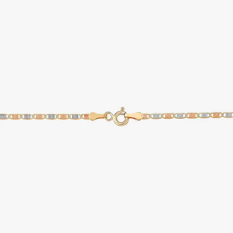 Limited Quantities! Womens 14K Tri-Color Gold 18 Inch Valentino Chain Necklace