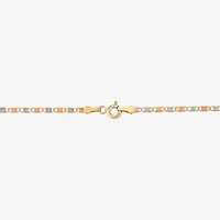 Limited Quantities! Womens 14K Tri-Color Gold 18 Inch Valentino Chain Necklace