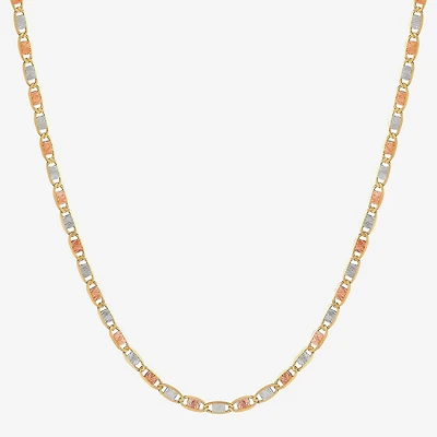 Limited Quantities! Womens 14K Tri-Color Gold 18 Inch Valentino Chain Necklace