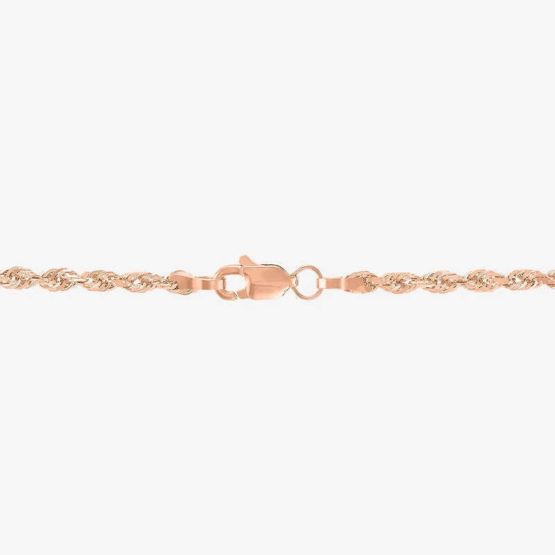 Limited Quantities! Womens 14K Rose Gold 30 Inch Rope Chain Necklace