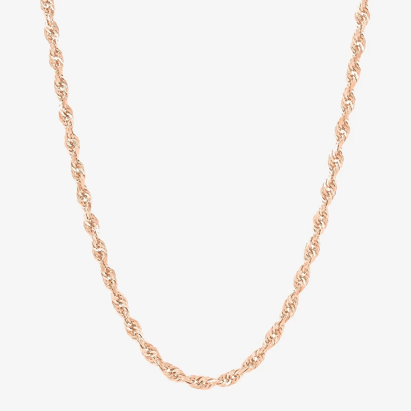 Limited Quantities! Womens 14K Rose Gold 30 Inch Rope Chain Necklace
