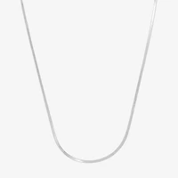Limited Quantities! Womens 10K White Gold 20 Inch Herringbone Chain Necklace