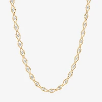 Limited Quantities! Womens 10K Two Tone Gold 18 Inch Bead Chain Necklace