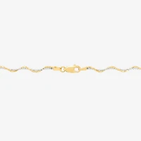 Limited Quantities! Womens 10K Two Tone Gold 18 Inch Bead Chain Necklace