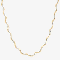 Limited Quantities! Womens 10K Two Tone Gold 18 Inch Bead Chain Necklace