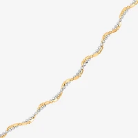 Limited Quantities! Womens 10K Two Tone Gold 18 Inch Bead Chain Necklace
