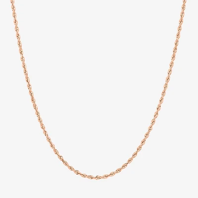Limited Quantities! Womens 14K Rose Gold 30 Inch Rope Chain Necklace