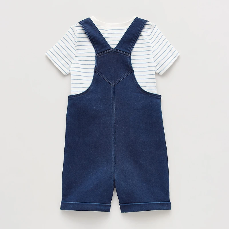 Little Lad Toddler Boys 3-pc. Shortall Set