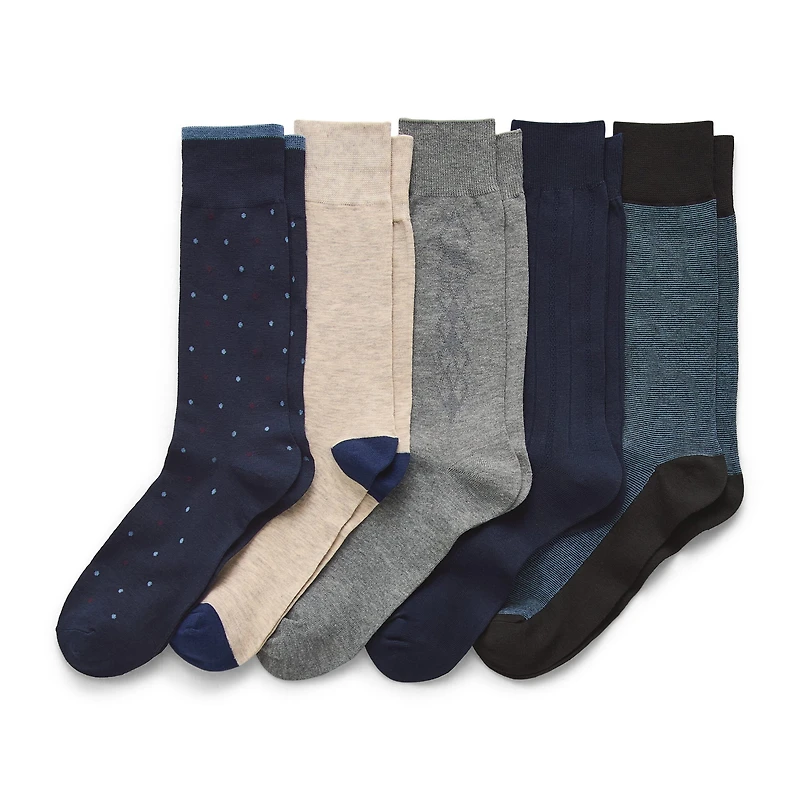 Stafford Casual Dress Mens 5 Pair Crew Socks