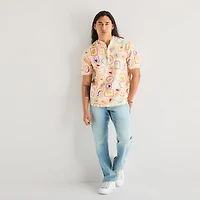 Hope & Wonder AAPI Mens Open Neck Short Sleeve Pullover Shirt