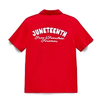 Hope & Wonder Juneteenth Unisex Short Sleeve Regular Fit Button-Down Shirt