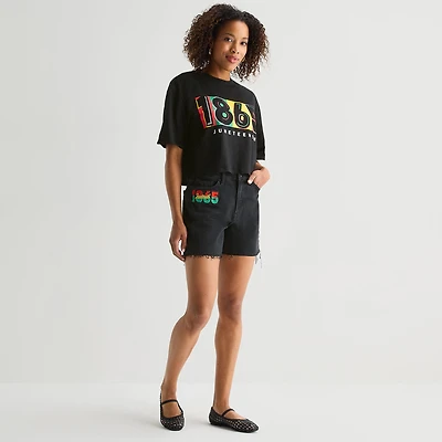 Hope & Wonder Juneteenth Womens Denim Short