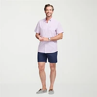 IZOD Breeze Mens Short Sleeve Athletic Fit Button-Down Shirt