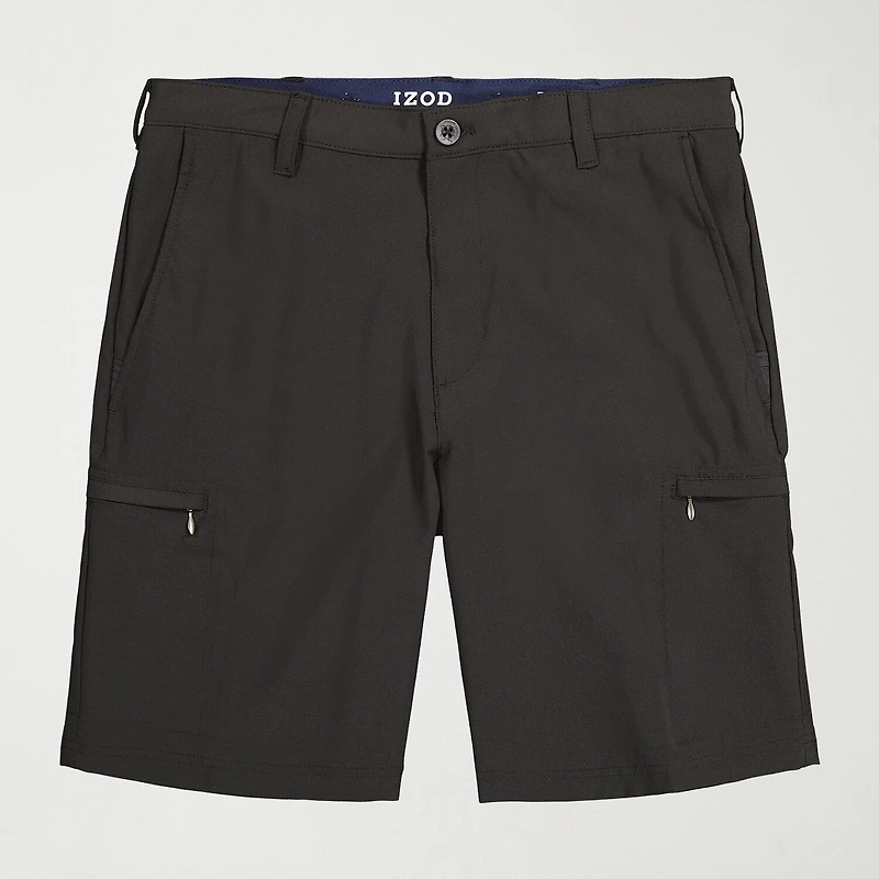 IZOD Swingflex Golf Mens 10 1/2" Big and Tall Stretch Fabric Quick Dry Cargo Short