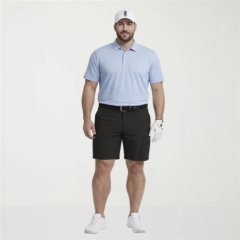 IZOD Swingflex Golf Mens 10 1/2" Big and Tall Stretch Fabric Quick Dry Cargo Short