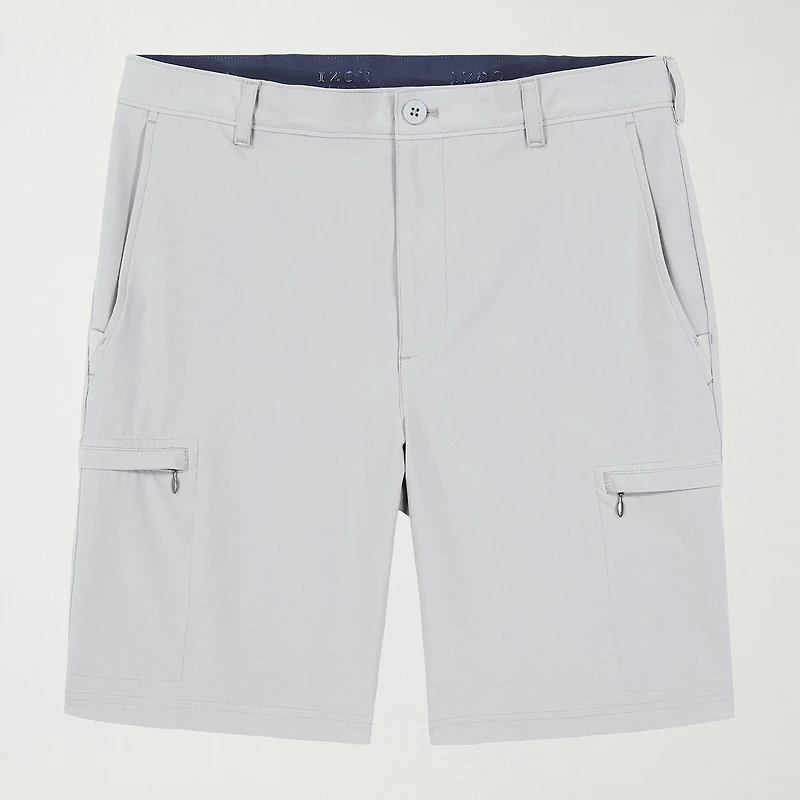IZOD Swingflex Golf Mens 10 1/2" Big and Tall Stretch Fabric Quick Dry Cargo Short