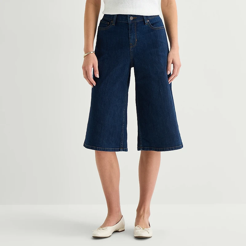 Liz Claiborne Denim Cullotte Jeans