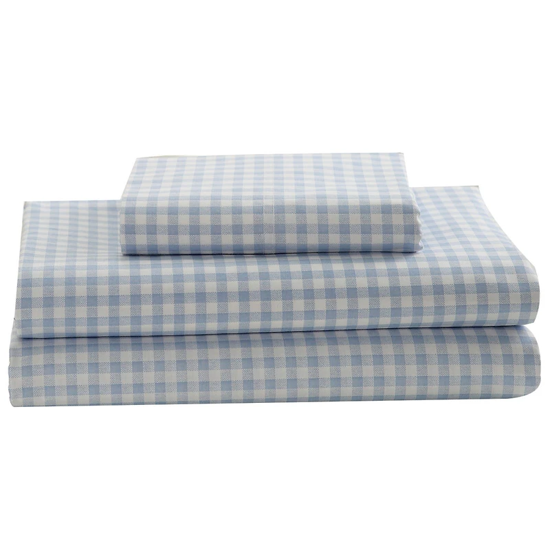Laurel & Mayfair 250tc Gingham Print Sheet Set