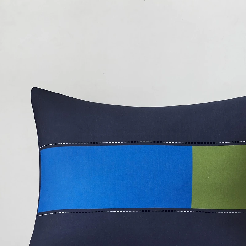 Intelligent Design Emmett 5-Pc Stripes 100% Cotton Comforter Set with Decorative Pillows