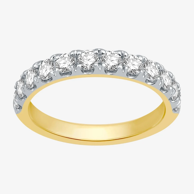 (H-I / I1) Womens 3MM 1 CT. T.W. Lab Grown White Diamond 10K Gold Wedding Band