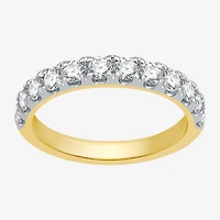 (H-I / I1) Womens 3MM 1 CT. T.W. Lab Grown White Diamond 10K Gold Wedding Band