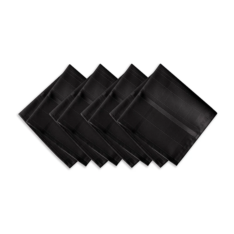 Threadmade Elegance Plaid Damask 4-pc. Napkins